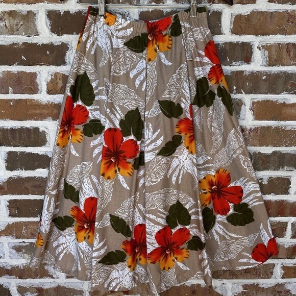 VTG Regency Joyce Midi Skirt Women's Size 9-10 Colorful Floral‎ Tropical NOS USA - Picture 2 of 9